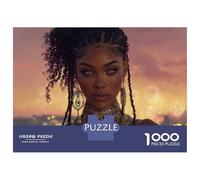 Donna Africana Jigsaw 1000Pcs Bella Donna Adulti E Bambini Rilassamento Intelligence Regalo Per Amore Amico 70x50cm/1000pcs