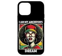 Donna afro retrò Black Queen I Am My Ancestor's Dream Pride Custodia per iPhone 12 mini