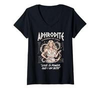 Donna Afrodite Dea Dell'amore Maglietta con Collo a V