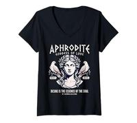 Donna Afrodite Dea Dell'amore Maglietta con Collo a V