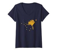 Donna AK Alaska State Flag Big Dipper Ursa Major Stella Nord Maglietta con Collo a V