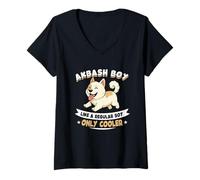 Donna Akbash Boy, Like A Regular Boy Only Cooler - Cane Afgano Maglietta con Collo a V