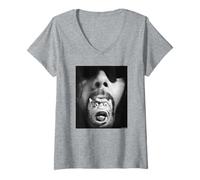 Donna al Jourgensen Ministry N.W.O. Cantante Michael Grecco Maglietta con Collo a V