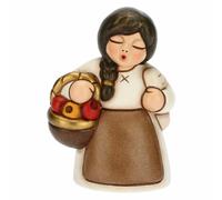 Donna al mercato con cesto, personaggio bianco del presepe classico Thun