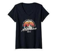 Donna Alabama Awaits The Mountains Are Calling, Smokey Mountains Maglietta con Collo a V