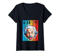 Donna Albert Physics - Divertente Grafica Classica Arte Fisica Amante Maglietta con Collo a V