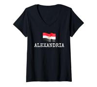 Donna Alessandria Egitto Country Family Trip Travel EG Uomini Donne Maglietta con Collo a V