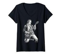 Donna Alexander Hamilton Chitarra Maglietta con Collo a V