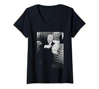 Donna Alfred Hitchcock Il Maestro della Suspense Uccelli Regista Maglietta con Collo a V