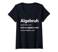 Donna Algebruh Definizione Amante della Matematica Algebra Nerd Matematico Maglietta con Collo a V