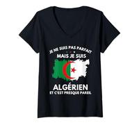 Donna Algeria Je ne Suis PAS Parfait Mais Je Suis algerien Maglietta con Collo a V