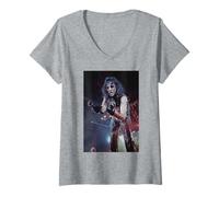 Donna Alice Cooper dal vivo sul palco Hey Stoopid Tour Wembley 1991 Maglietta con Collo a V