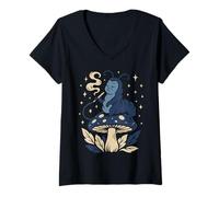 Donna Alice nel Paese delle Meraviglie Caterpillar Personaggi Lewis Carroll Maglietta con Collo a V