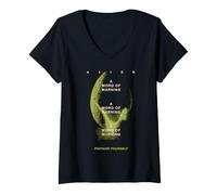 Donna Alien A Word Of Warning Maglietta con Collo a V