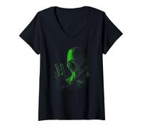 Donna Alien Area 51 Extraterrestrial Event UFO Maglietta con Collo a V