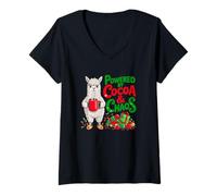 Donna Alimentato da Cocoa And Chaos Alpaca Lover Funny Llama Maglietta con Collo a V