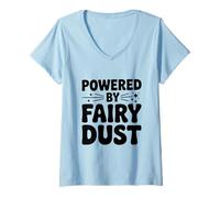 Donna Alimentato da Fairy Dust Magical Adventure Lover Maglietta con Collo a V