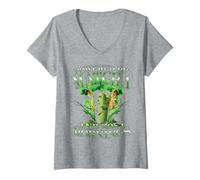 Donna Alimentato da Matcha e Soft Mornings Maglietta con Collo a V