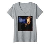Donna Alison Moyet AKA Alf Di Simon Fowler Maglietta con Collo a V