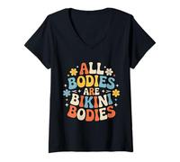 Donna all Bodies Are Bikini Bodies Self-Love Beach Mindset - Maglietta con Collo a V