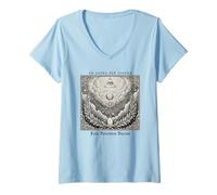 Donna all Seeing Eye Citazione Latina Ad Astra per Aspera Maglietta con Collo a V