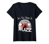 Donna all You Need is Fuzz Pedaliera, Regalo per Chitarrista | Maglietta con Collo a V