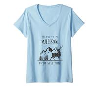 Donna Alla prossima volta Madison Wisconsin Maglietta con Collo a V