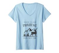Donna Alla prossima volta Providence Rhode Island Maglietta con Collo a V