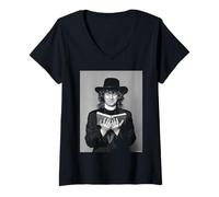 Donna Allan Ballard - Costume da frontman da frontman Maglietta con Collo a V