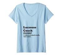 Donna Allenatore di Lacrosse Come Normale ma più Fresco Maglietta con Collo a V