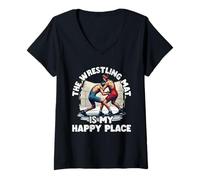 Donna Allenatore di Wrestling Maglietta con Collo a V
