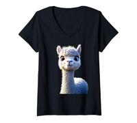 Donna Alpaca Llama Hike Zoo Life Is Better with Alpaca Maglietta con Collo a V