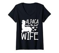 Donna Alpaca Rende la Migliore Moglie Amante Lama Alpaca Sussurro Maglietta con Collo a V