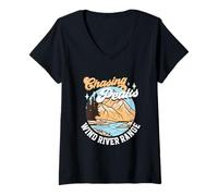 Donna Alpinista - Wind River Range Maglietta con Collo a V
