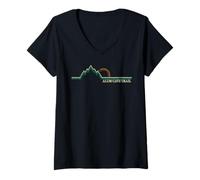 Donna Alum Cave Trail Grande Smoky Mountains National Park Retro Maglietta con Collo a V