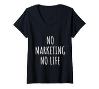 Donna Amante del marketing Uomini Donne Bambini Maglietta con Collo a V