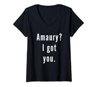 Donna Amaury? Ti ho preso. Maglietta con Collo a V