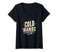 Donna Amazing Cold Hands Club Discorso Costume Maglietta con Collo a V
