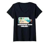 Donna Ambergris Caye Belize Souvenir Belize Vacation Reminder Belize Maglietta con Collo a V