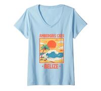 Donna Ambergris Caye Belize Souvenir Belize Vacation Reminder Belize Maglietta con Collo a V