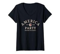 Donna America Party Nuovo Partito Politico 2025 USA Donna Uomo Maglietta con Collo a V