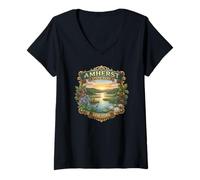 Donna Amherst State Park New York Escursioni Wildlife Souvenir Maglietta con Collo a V