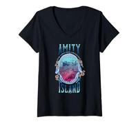 Donna Amity Island Jaws Avremo Bisogno di Una Barca più Grande Maglietta con Collo a V