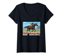 Donna Ammiraglio di Guerra Cavallo, Corsa di Cavalli, del Mar, Santa Anita, Cavallo Maglietta con Collo a V