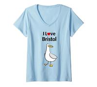 Donna Amo Bristol Maglietta con Collo a V