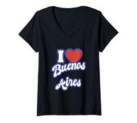 Donna Amo Buenos Aires Maglietta con Collo a V
