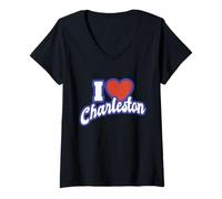 Donna Amo Charleston West Virginia Maglietta con Collo a V