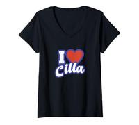 Donna Amo Cilla Maglietta con Collo a V