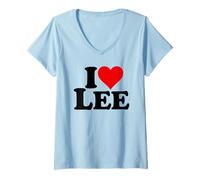 Donna AMO IL CUORE LEE LEIGH Maglietta con Collo a V