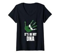 Donna Amo Il Pakistan È nel Mio Orgoglio Patriottico del Dna Maglietta con Collo a V